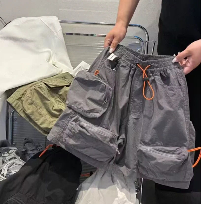 儿童服装夏季潮牌童装中大童帅气大口袋工装中裤五分裤25258