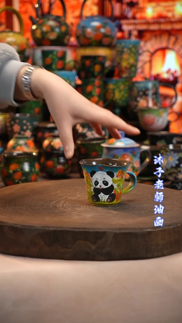 油画   釉下彩  杯子