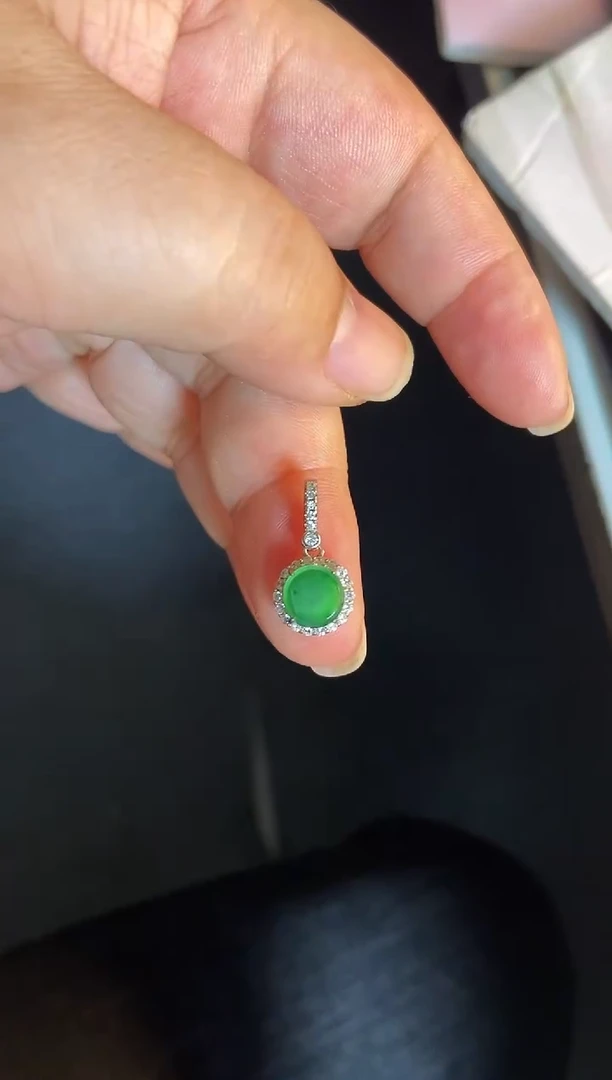 吊坠(不含链)银S925镶嵌翡翠1