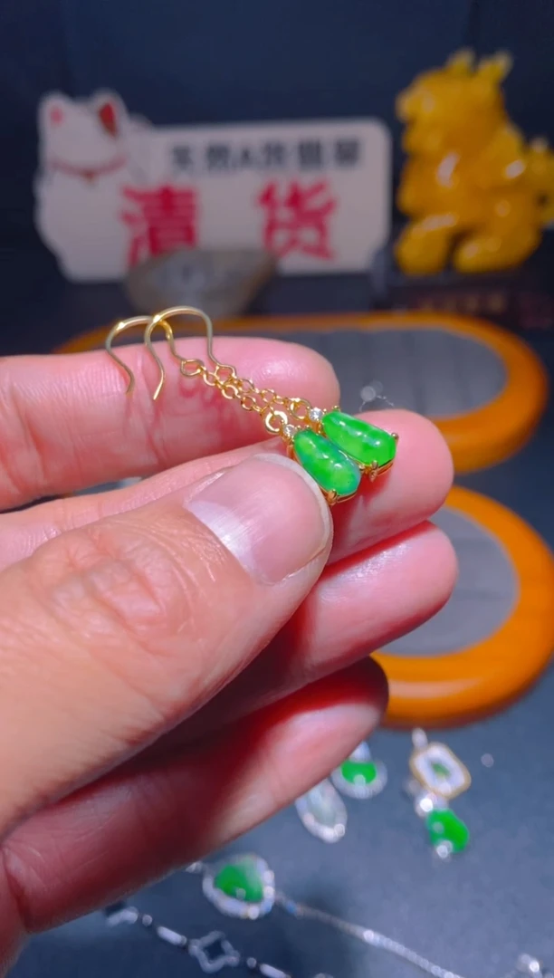 【闪购商品】翡翠耳饰未镶嵌翡翠