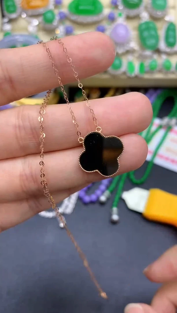 颈饰18K金镶嵌翡翠365-中国好珍宝