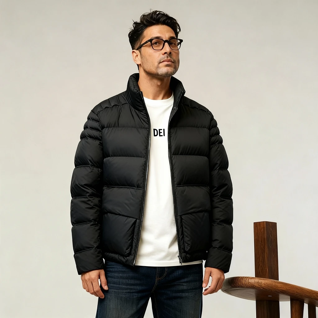 防水连帽收口袖厚款男款羽绒服时尚加厚商务百搭 6005