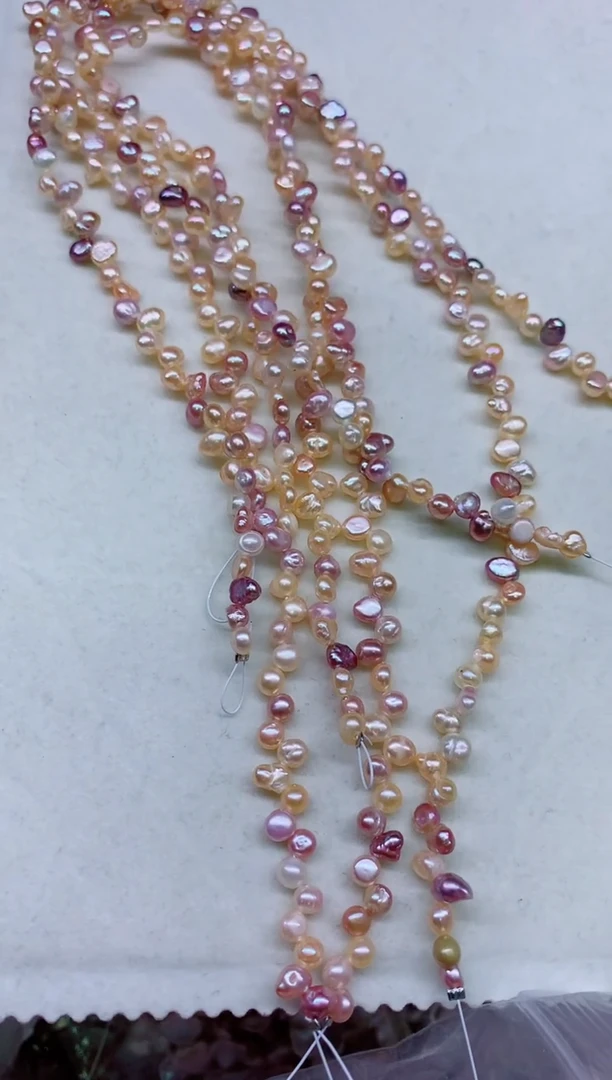 未镶嵌淡水珍珠裸珠无扣头多样性发其一，非无暇