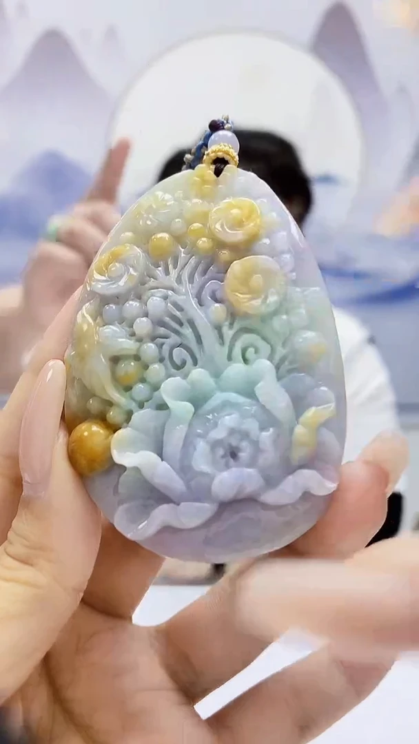 定制翡翠未镶嵌5060xx-毛货挂件68