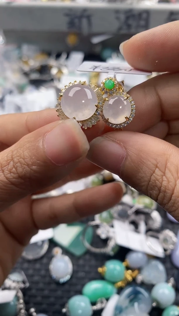 银S925镶嵌戒指翡翠777---5