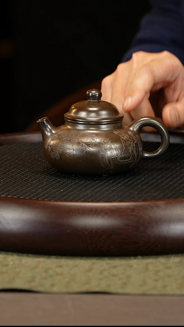 茶壶紫砂73 蒋敏杰 一品天青柴烧 容天230cc
