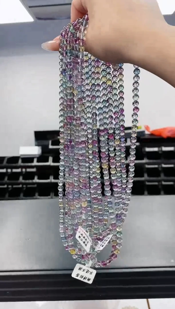 手链未镶嵌萤石623.10多圈马卡龙萤石手串 多样性发其一