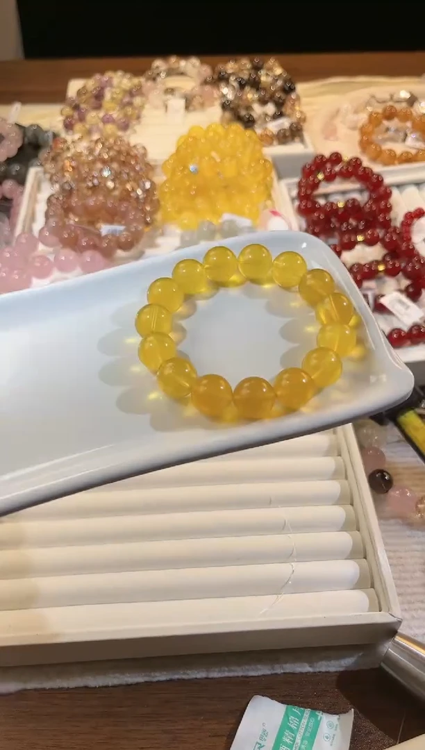 合成欧泊未镶嵌手串多样性发一Q36吸金14mm