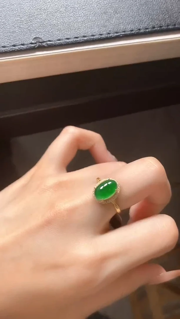 银S925镶嵌戒指翡翠51151