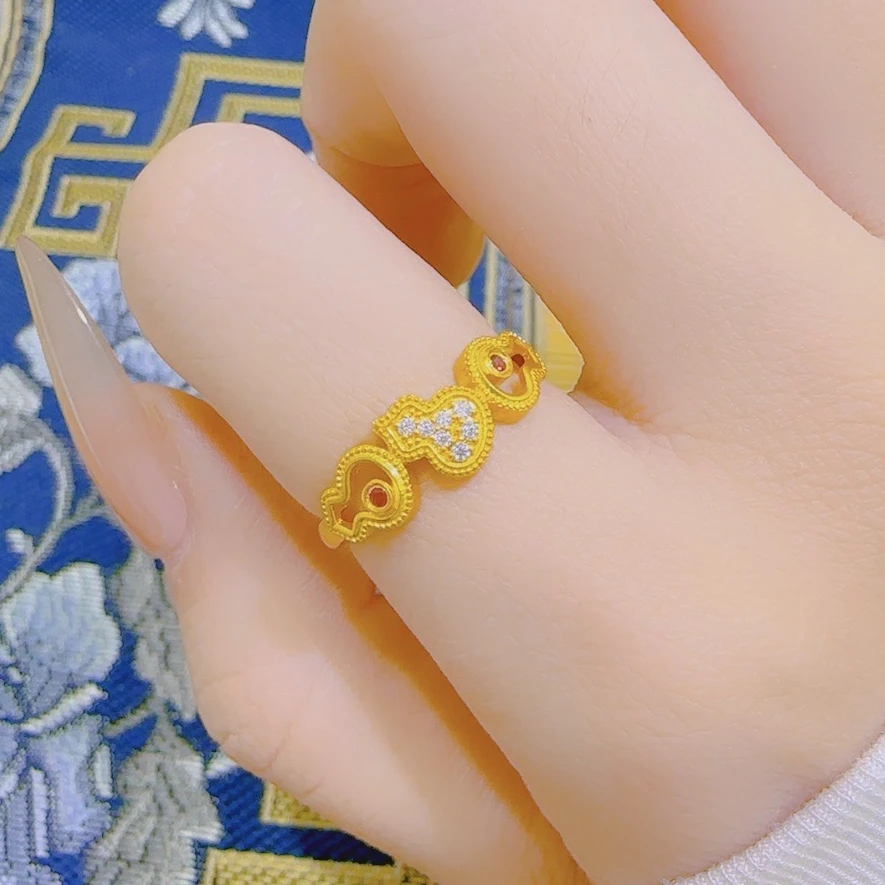 双十二上新【赛菲尔】点钻葫芦轻奢风戒指