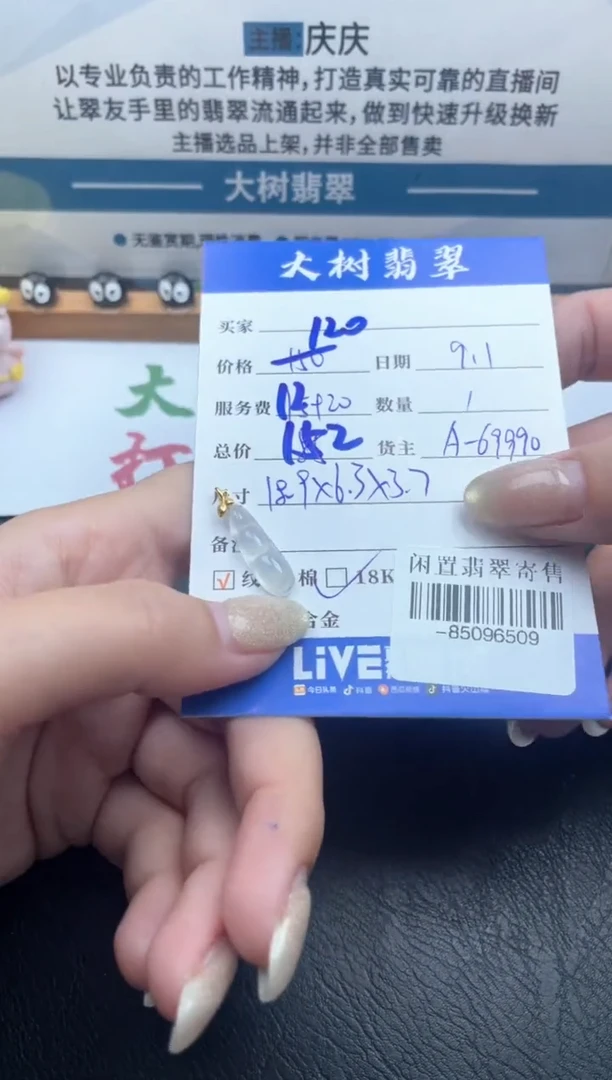 颈饰18K金镶嵌翡翠多人-85096509