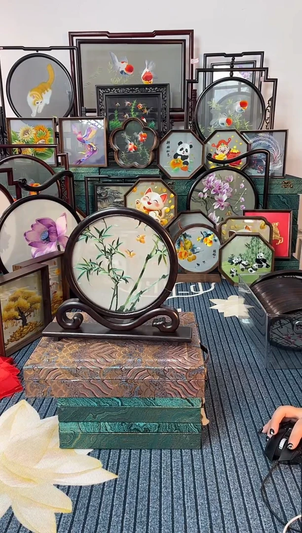 刺绣刺绣双面绣摆件