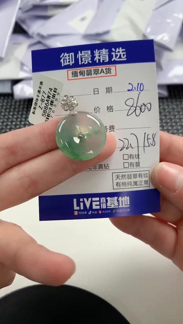 【闪购商品】翡翠颈饰18K金镶嵌66