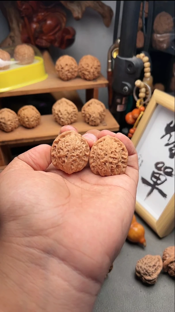 吊坠文玩核桃乾隆帽36