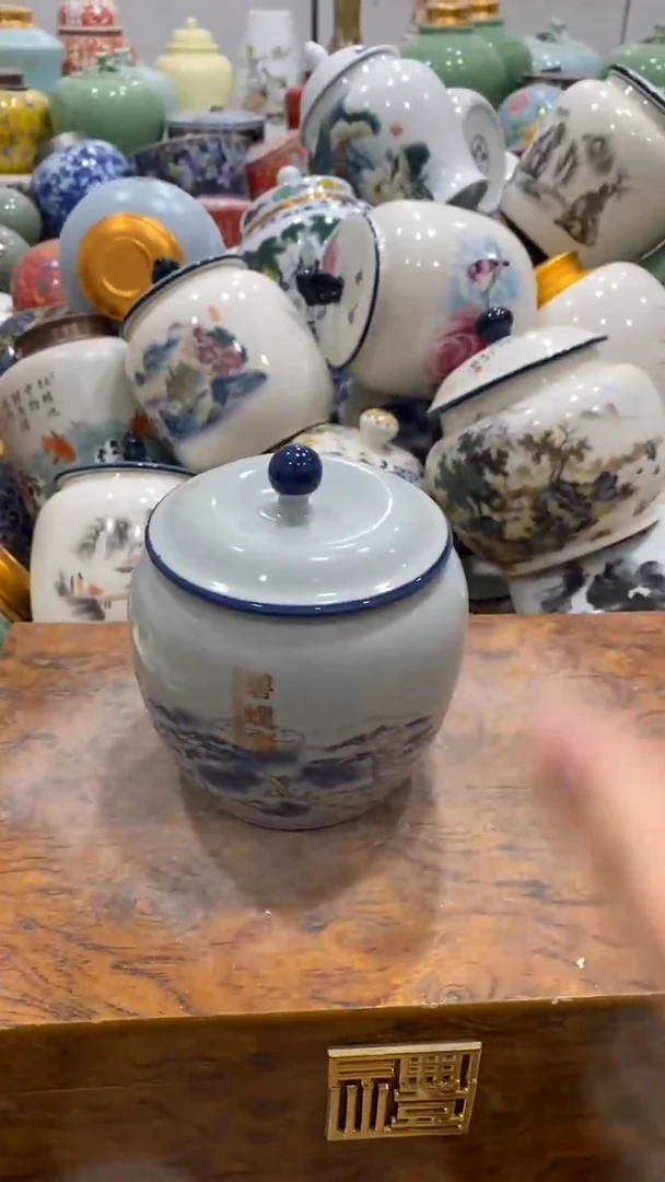 摆件陶茶叶罐密封罐储存罐