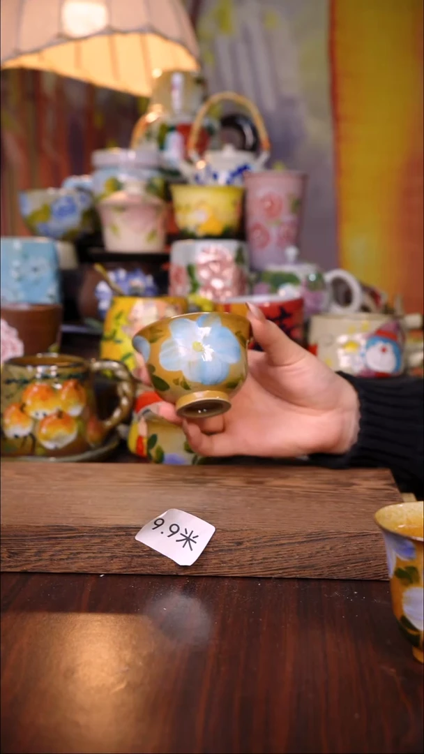 杯子陶泥垚手作 景德镇手工手绘陶瓷器物