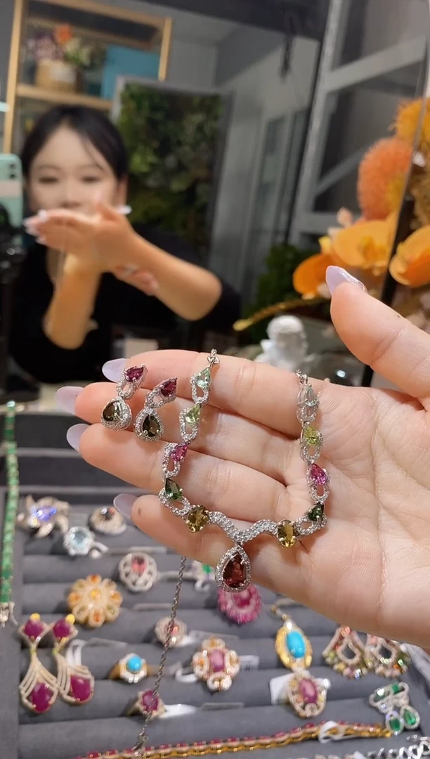 套链未镶嵌碧玺7.45ct天然碧玺套链