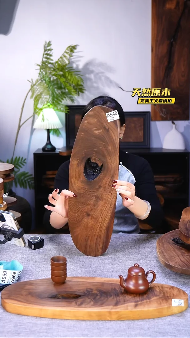 木北美黑胡桃原木.干裂疤结不属于商品质量问题完美主义者慎拍