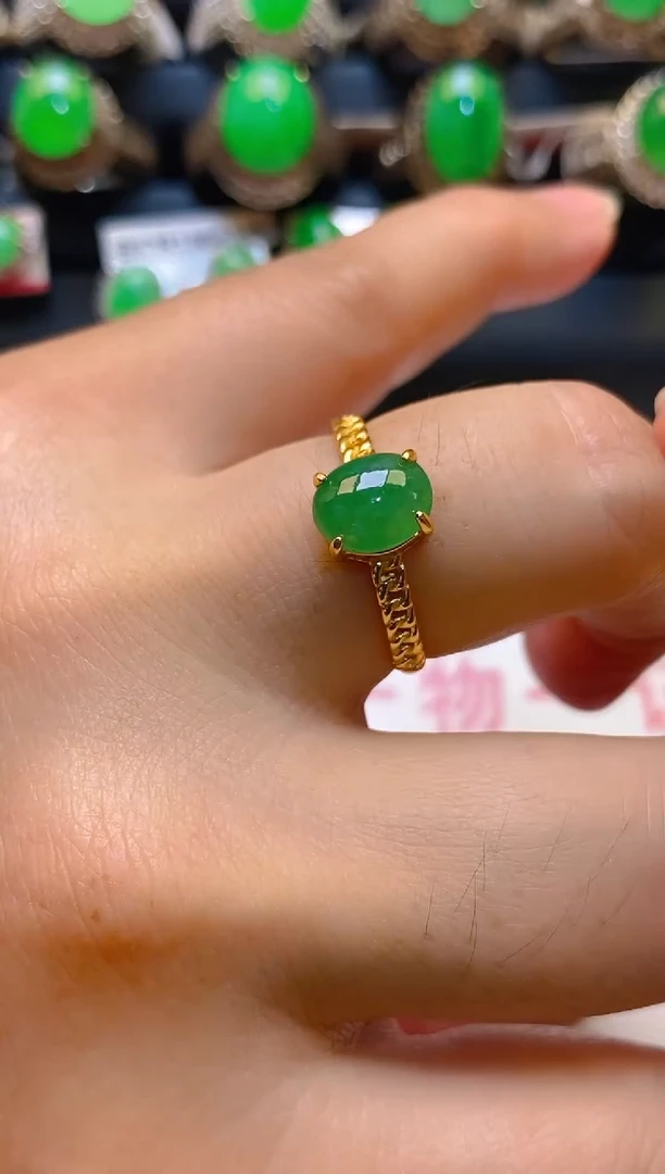 【闪购商品】翡翠耳饰银S925镶嵌天然A货翡翠1