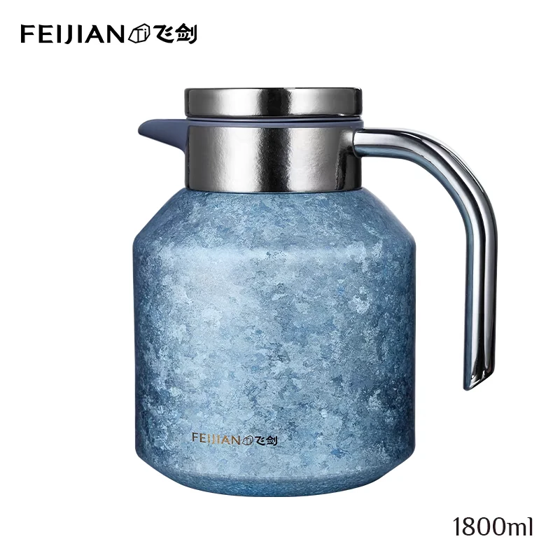 【官方正品】飞剑纯钛保温壶大容量精准测温茶水分离全钛焖泡茶壶