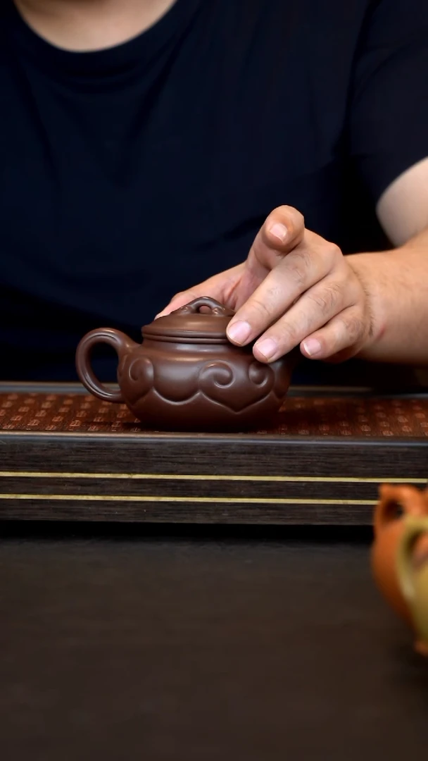 茶壶紫砂ZFF紫泥 仿古如意
