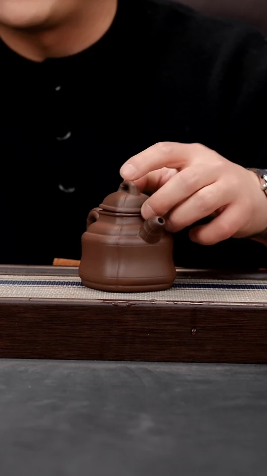 【闪购商品】紫砂茶壶紫泥四方竹鼎