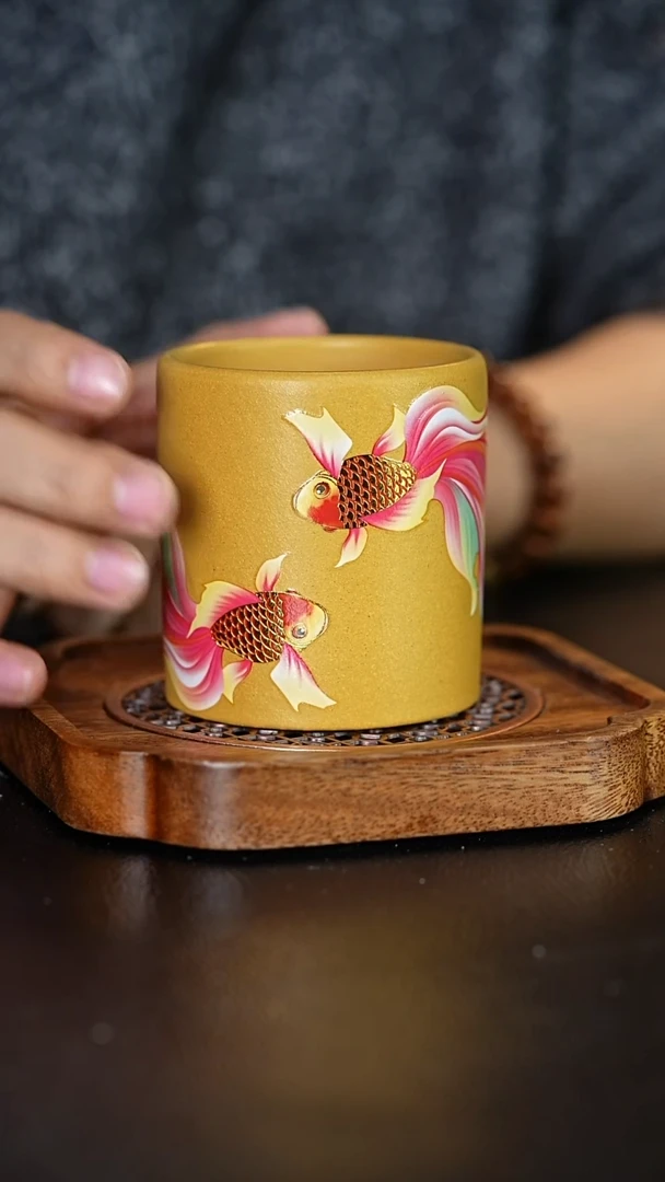 【闪购商品】紫砂茶杯双鱼主人杯