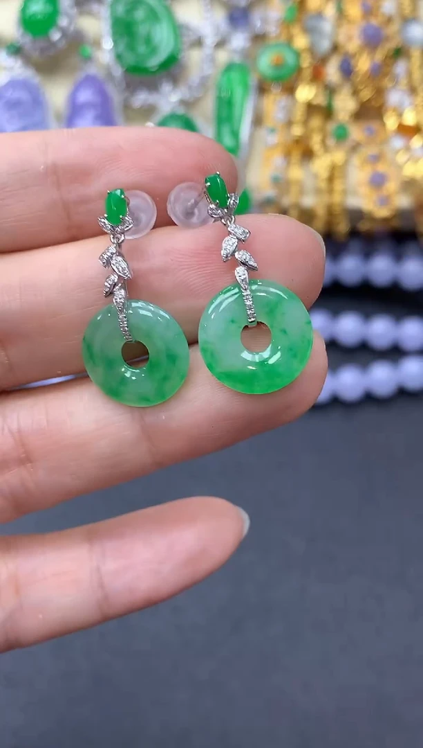 翡翠18K金镶嵌颈饰475-中国好珍宝