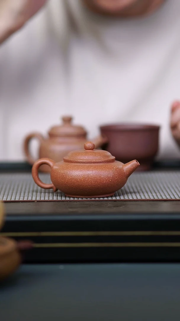 茶壶紫砂全手粗砂降坡沁泉170cc