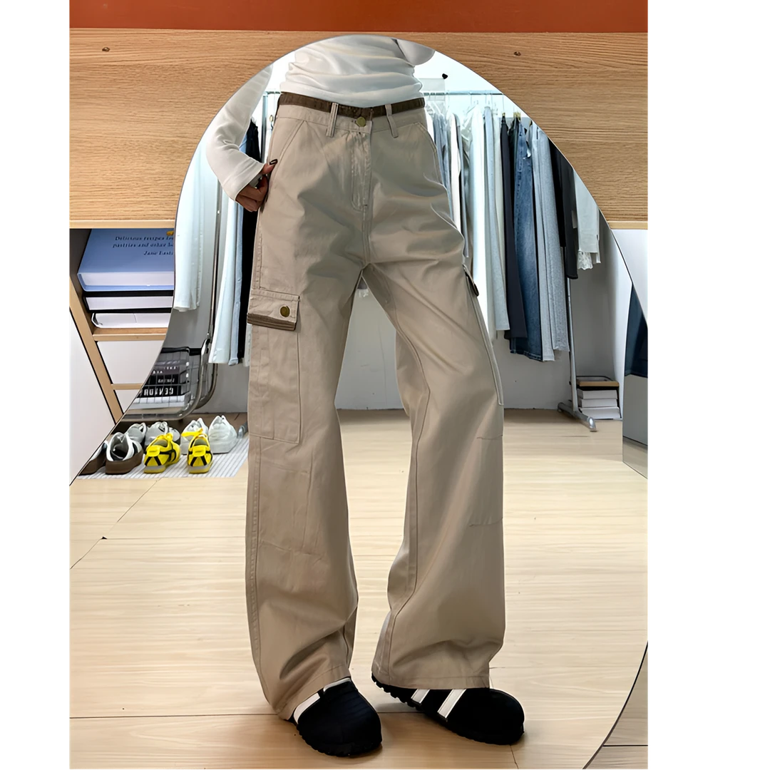 NOMIO美式复古多口袋工装裤直筒修身百搭宽松夏季休闲裤男女ins