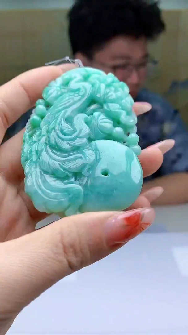 【闪购商品】定制翡翠未镶嵌4688ty-毛货挂件76