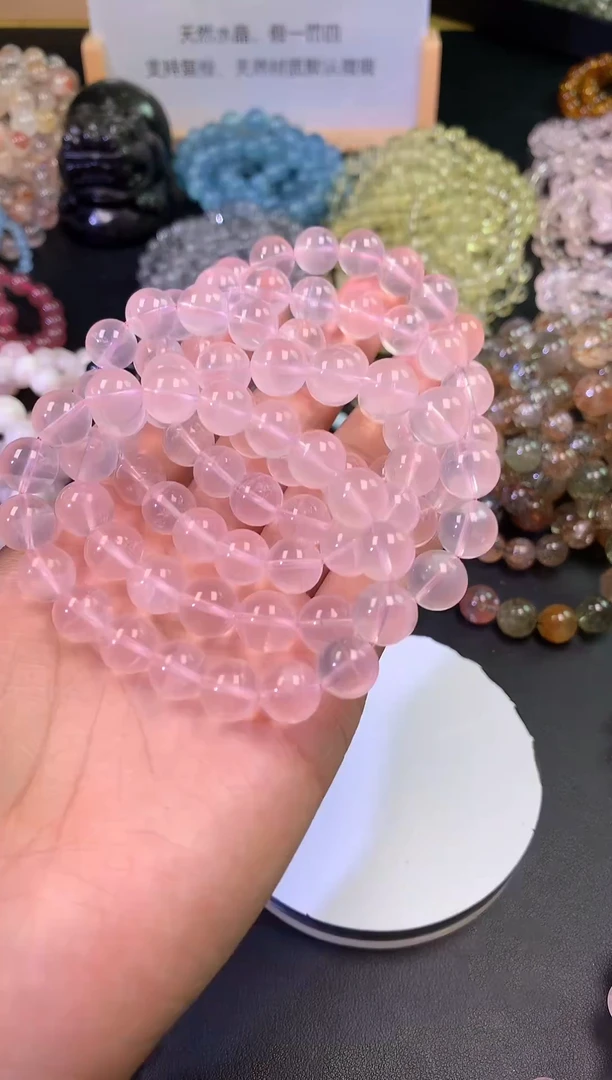 【闪购商品】水晶手串未镶嵌冰橘粉手串