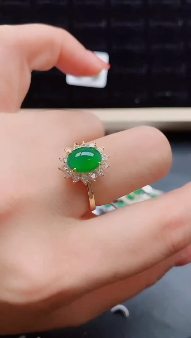 【闪购商品】翡翠戒指银S925镶嵌21212121