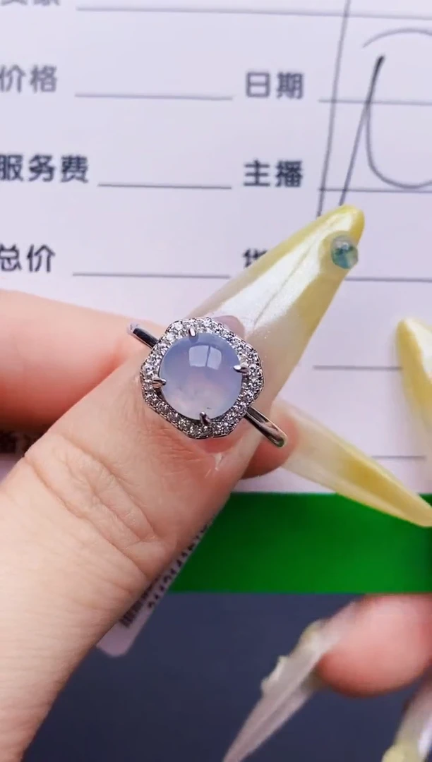 银S925镶嵌戒指翡翠1197