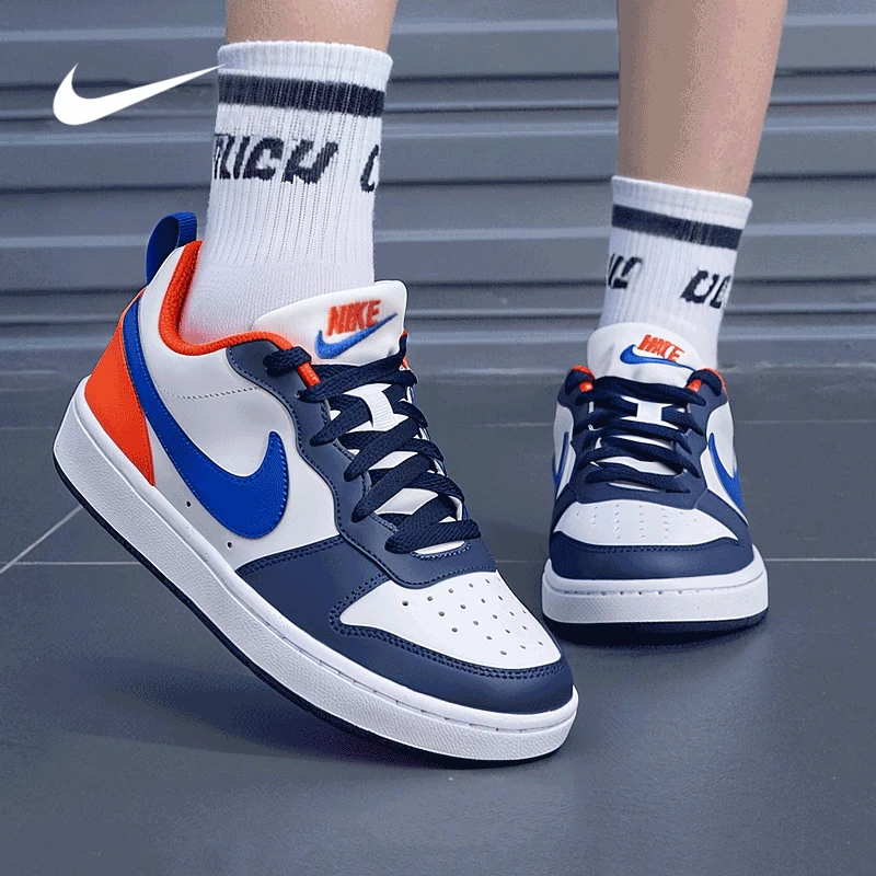 NIKE/耐克女2025新款时尚COURT BOROUGH透气轻便休闲鞋板鞋大童鞋