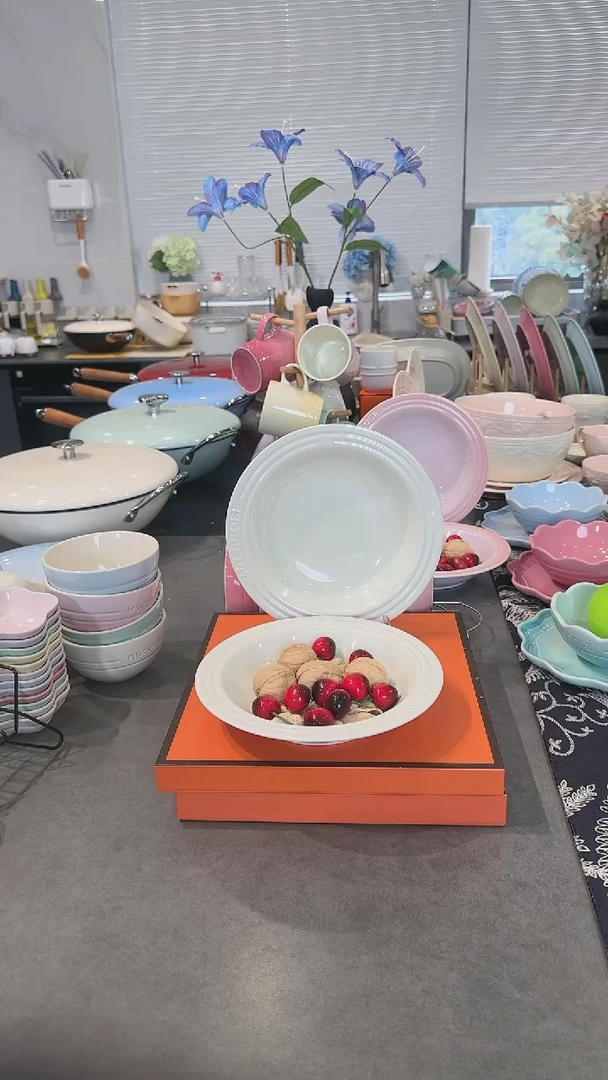 【闪购商品】瓷【2个装】奶油白草帽盘-20cm