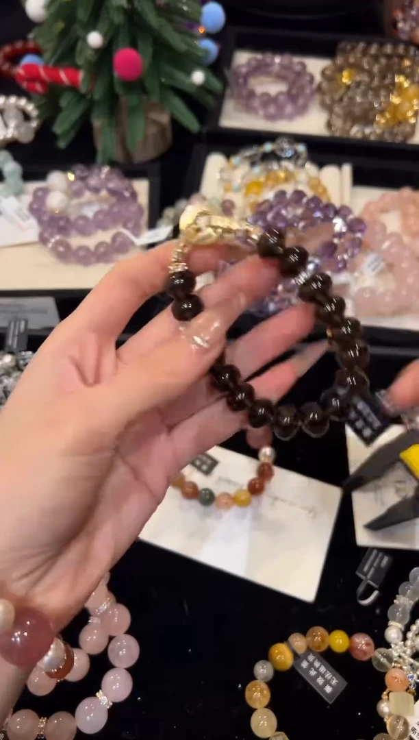 未镶嵌手串水晶茶晶手串