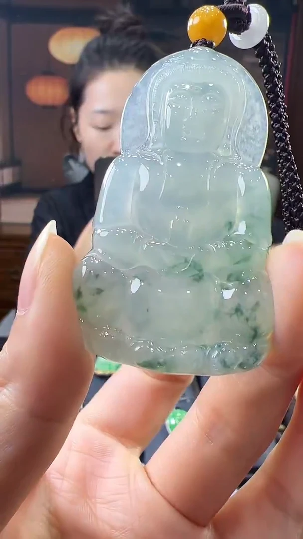 未镶嵌挂件翡翠如**愿观音