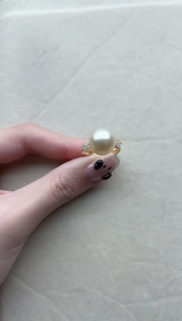 【闪购商品】海水珍珠戒指银S925镶嵌46