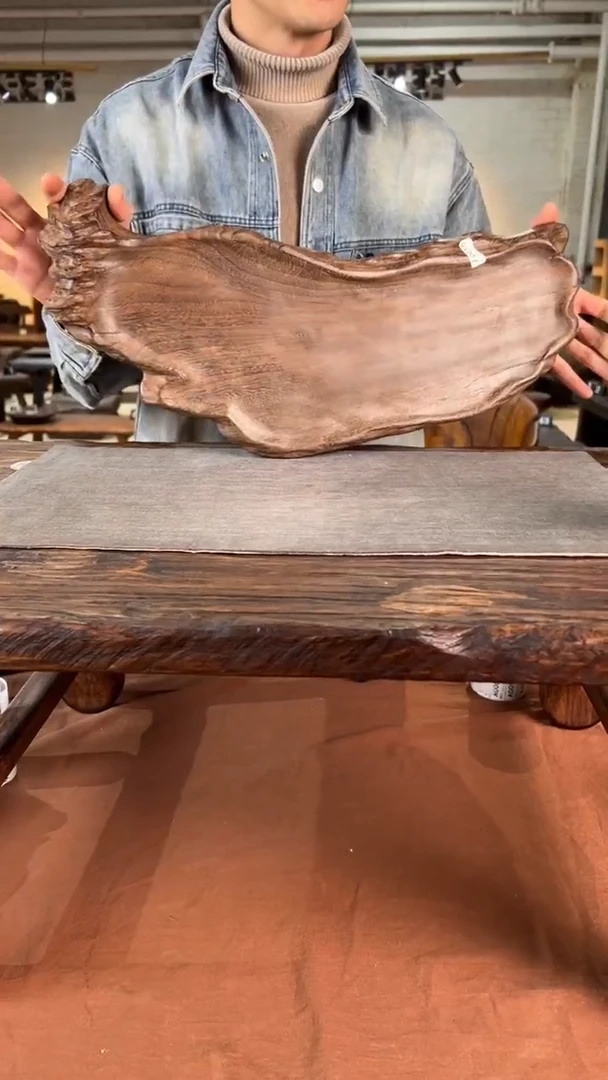 乌木类015山水茶盘干泡51*20