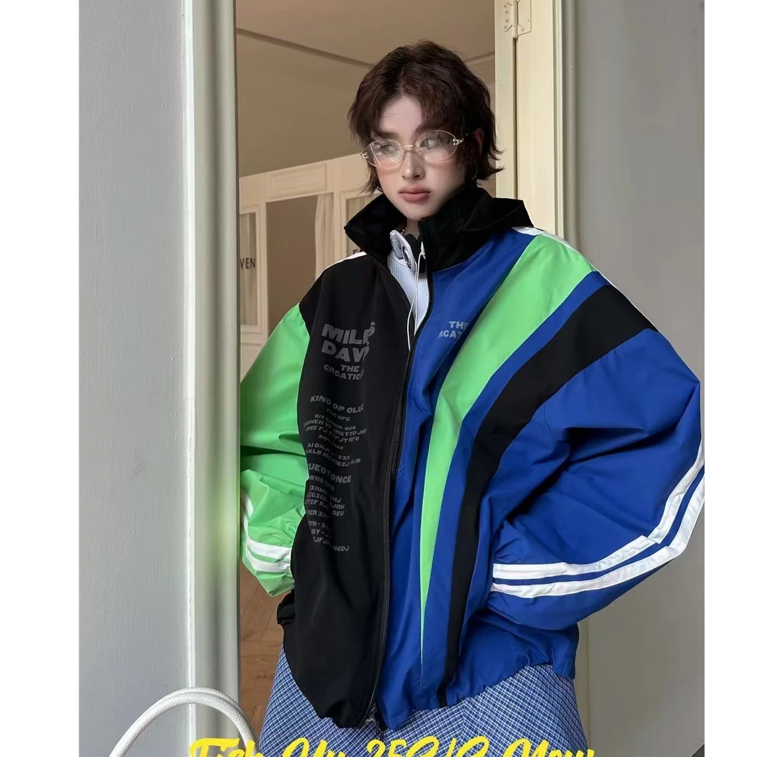 奇奇家 FISHYU潮牌 十三行 撞色字母风衣外套