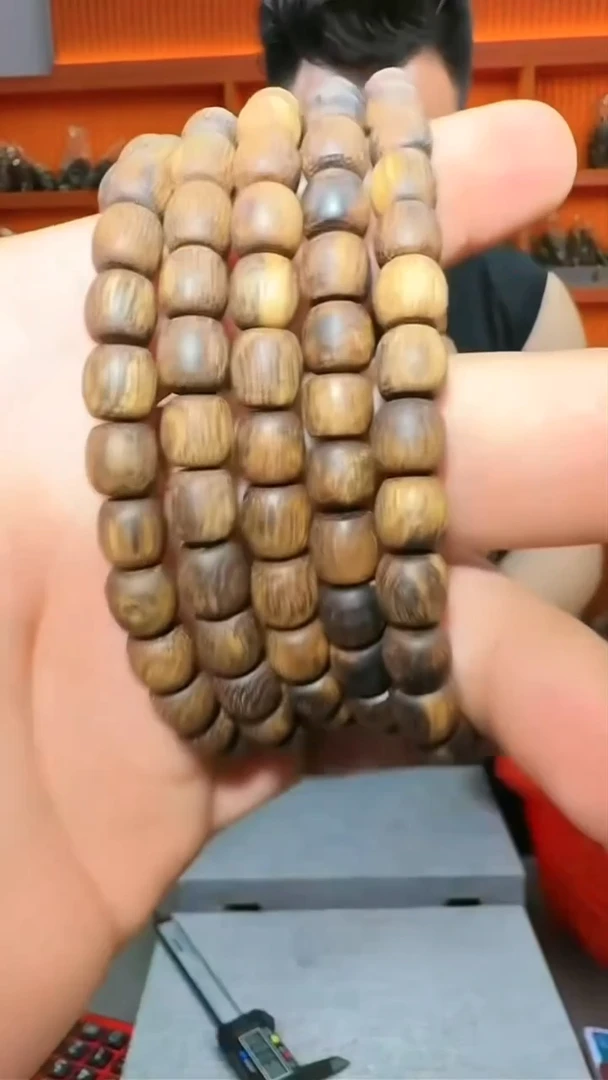 沉香手串147号单圈虎斑0.7多样性发一