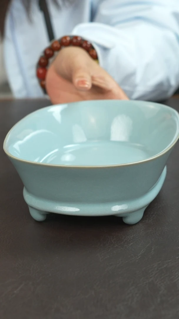 陶宣宝汝瓷原矿原釉作品微瑕