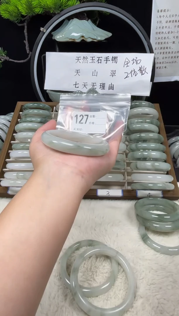 未镶嵌手镯石英质玉（天山翠）127