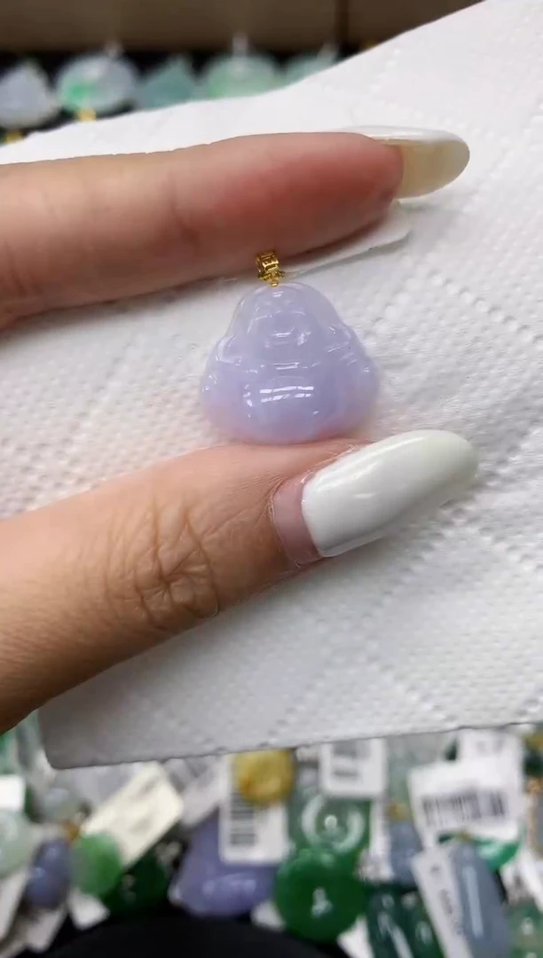 颈饰18K金镶嵌翡翠11111111111