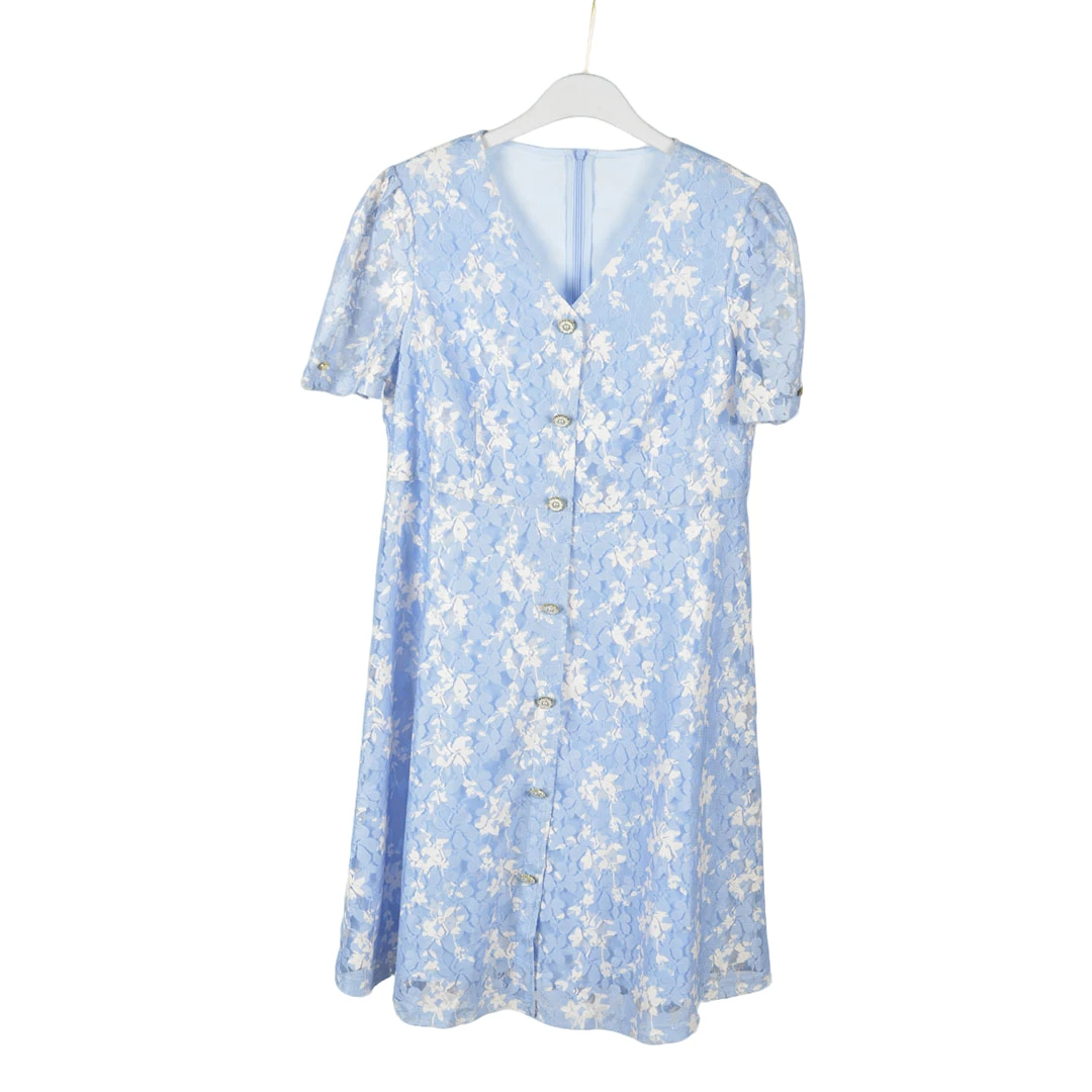 【专柜捡漏F-2】大码专柜QaC-夏季气质连衣裙6914-幸福蓝正码无弹