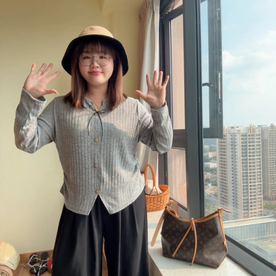 【戴戴推荐】新款秋款微胖大码女生宽松型长袖极简风衫显瘦上衣6916