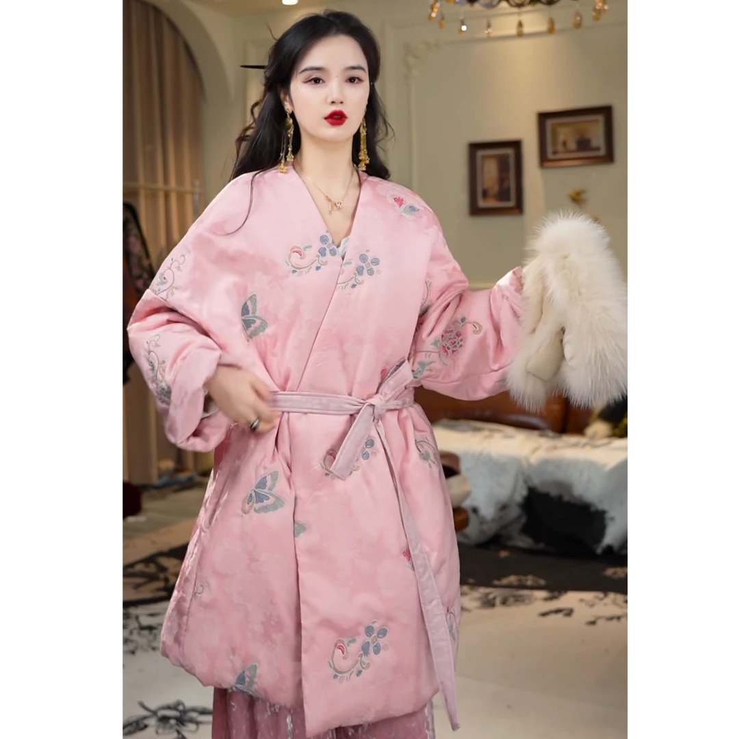 月畔湾【聆漫冬】新中式冬季重工加厚棉外套盘扣棉服