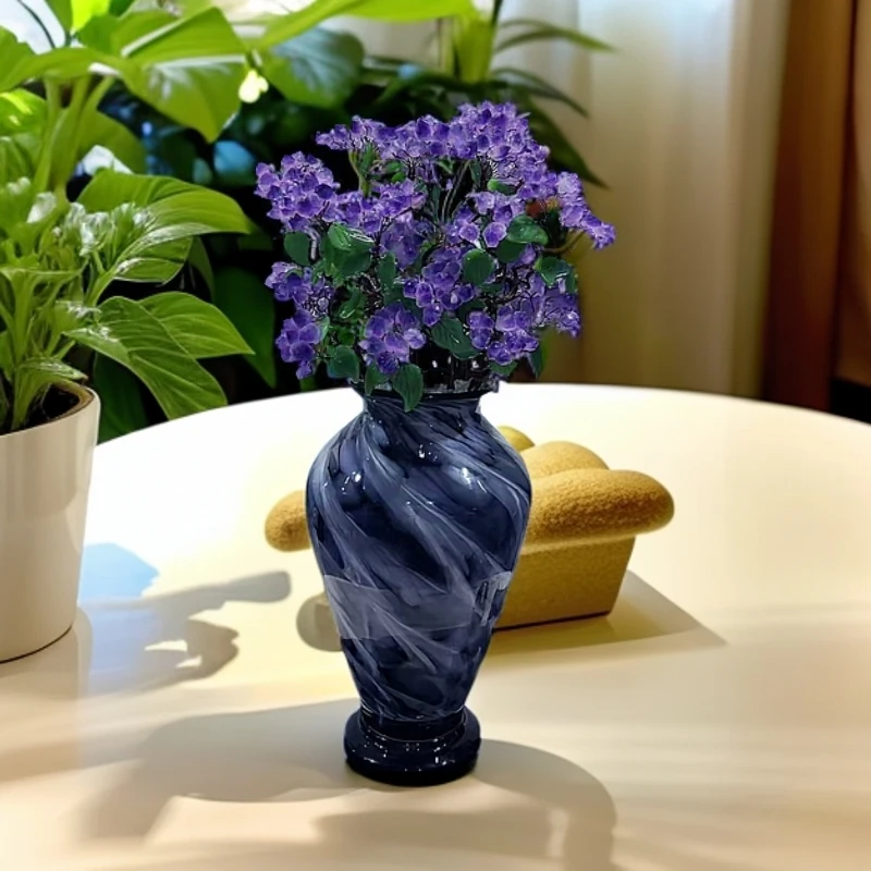 【卓越轻奢原创】现代轻奢美式琉璃紫水晶树摆件陶瓷纯手工点缀精美