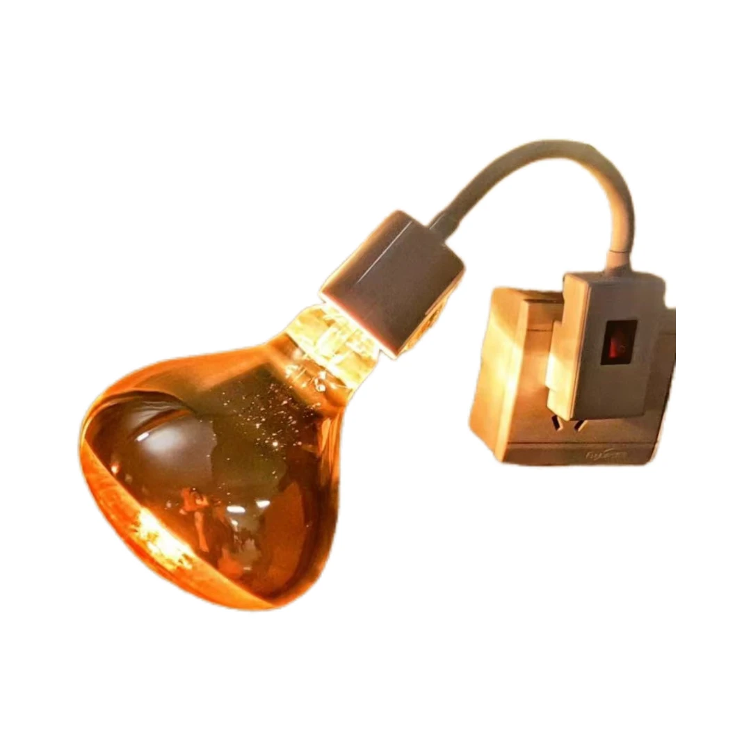 纯铜芯陶瓷大功率耐高温动物取暖灯座灯泡带开关带线灯头E27浴霸